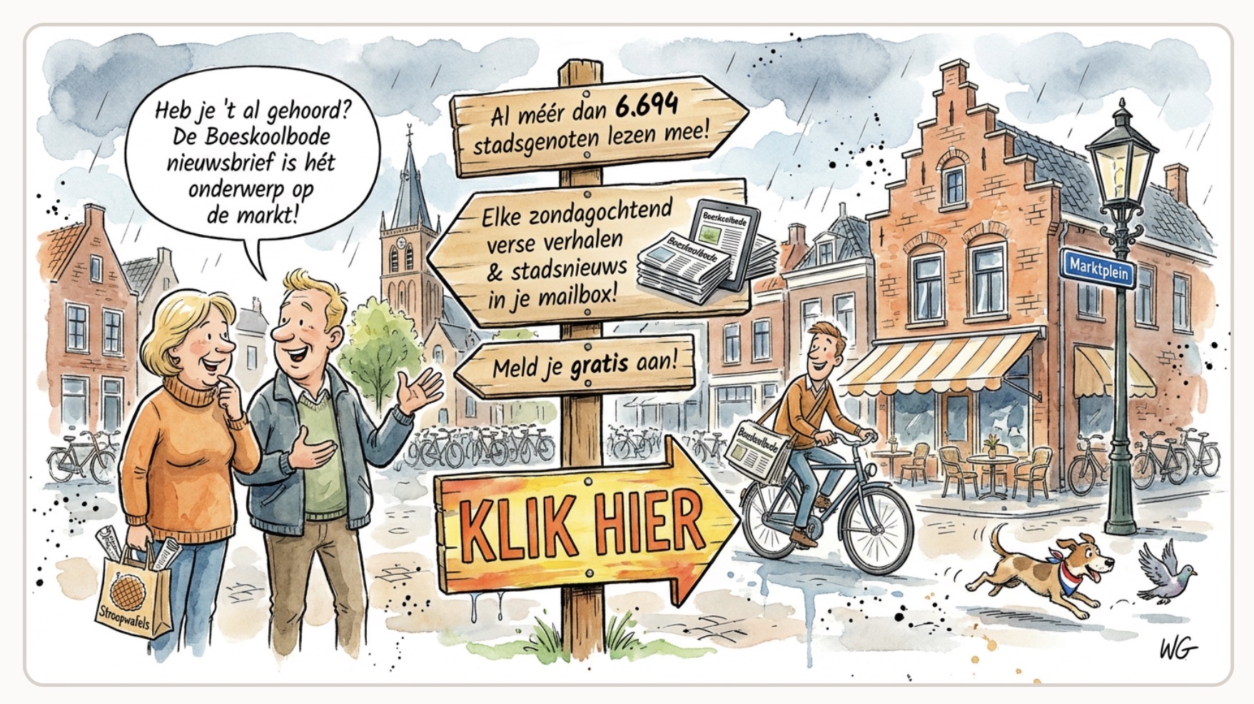 Meld je nu gratis aan voor de weekmail van de Boeskoolbode